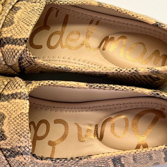 Sam Edelman Lucca Snake Print Leather Bit Loafers Size 9M Python Pattern - Picture 10 of 15